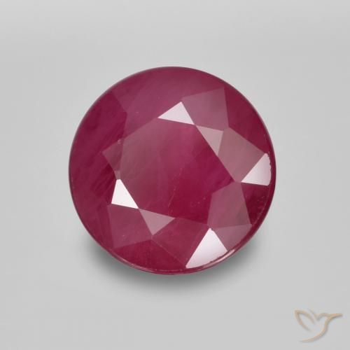 0.88ct طبيعي أحمر متوسط ياقوت, دائري, VS-SI
