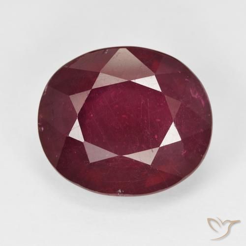 13.27ct طبيعي أحمر النبيذ ياقوت, بيضوي, VS-SI