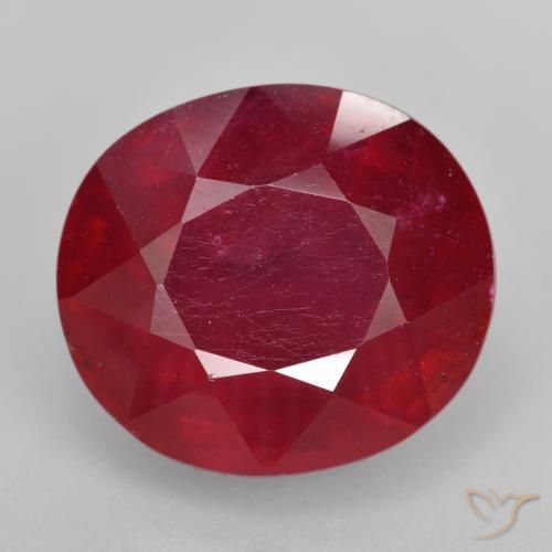 15.41ct طبيعي أحمر متوسط ياقوت, بيضوي, VS-SI