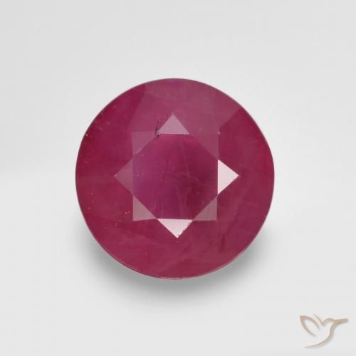 1.12ct طبيعي أحمر متوسط ياقوت, دائري, VS-SI