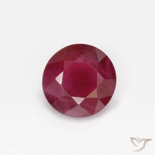 0.99ct طبيعي أحمر المربى ياقوت, دائري, VS-SI