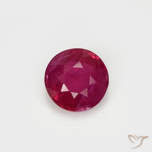 0.64ct طبيعي أحمر متوسط ياقوت, دائري, VS-SI