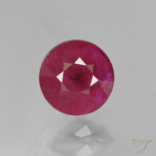 0.96ct طبيعي أحمر متوسط ياقوت, دائري, VS-SI