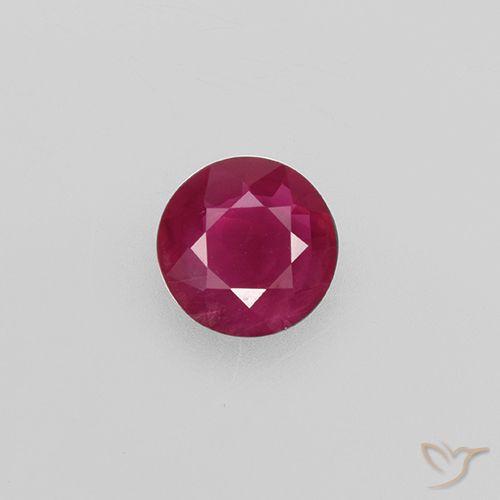 0.67ct طبيعي اوردي امحمر ياقوت, دائري, VS-SI