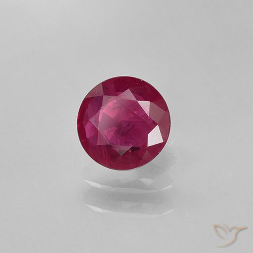 0.63ct طبيعي أحمر وردى ياقوت, دائري, VS-SI