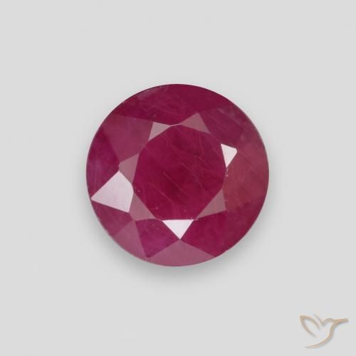 1.07ct طبيعي أحمر وردى ياقوت, دائري, VS-SI