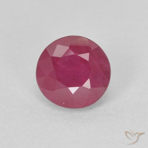 0.60ct طبيعي أحمر وردى ياقوت, دائري, VS-SI