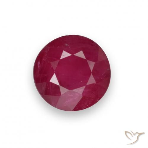 0.69ct طبيعي أحمر متوسط ياقوت, دائري, VS-SI