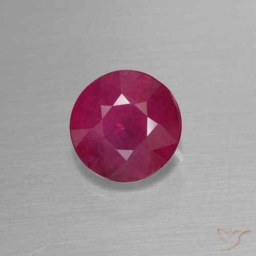 1.28ct طبيعي أحمر وردى ياقوت, دائري, VS-SI