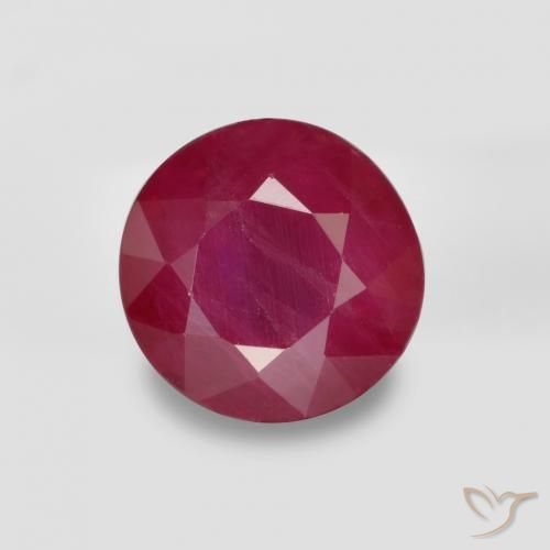 0.83ct طبيعي أحمر متوسط ياقوت, دائري, VS-SI