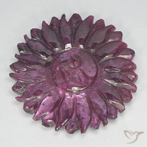 41.80ct طبيعي أرجوانى بويسنبيري ياقوت, قص وردة, غير شفاف