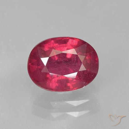1.73ct طبيعي أحمر وردى ياقوت, بيضوي, VS-SI
