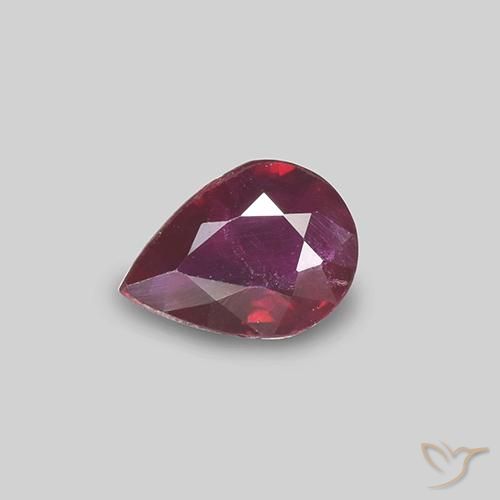 0.31ct طبيعي أحمر النبيذ ياقوت, شكل الكمثرى, VS-SI