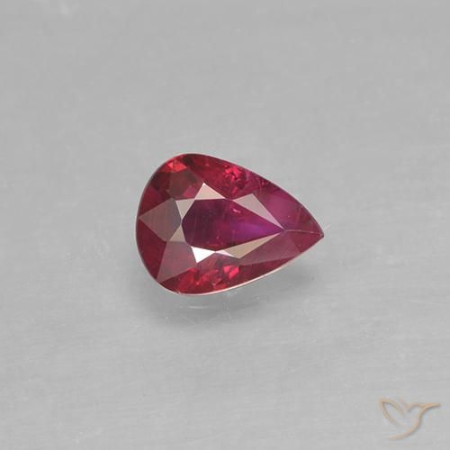 0.31ct طبيعي اوردي امحمر ياقوت, شكل الكمثرى, VS-SI