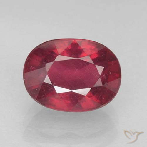 2.22ct طبيعي أحمر متوسط ياقوت, بيضوي, VS-SI