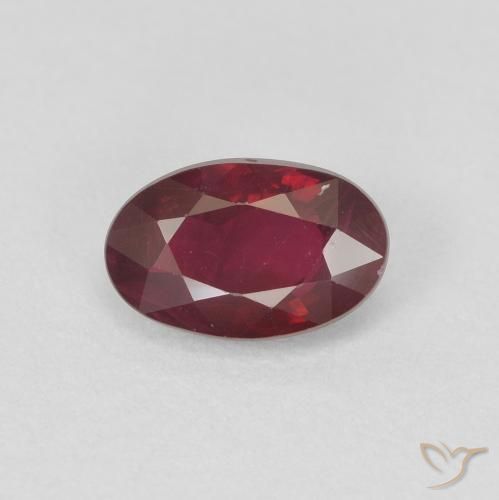0.60ct طبيعي أحمر النبيذ ياقوت, بيضوي, VS-SI