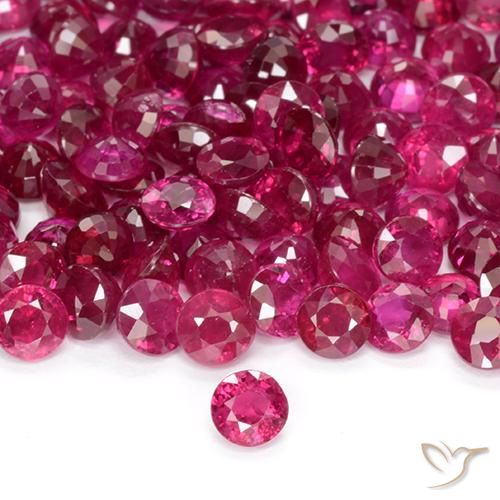 0.23ct طبيعي أحمر فاتح ياقوت, دائري, VS-SI