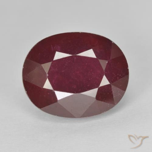 11.50ct طبيعي أحمر النبيذ ياقوت, بيضوي, VS-SI