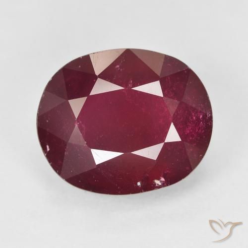 11.91ct طبيعي أحمر النبيذ ياقوت, بيضوي, VS-SI