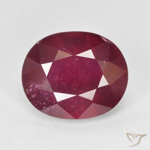 9.32ct طبيعي أحمر متوسط ياقوت, بيضوي, VS-SI