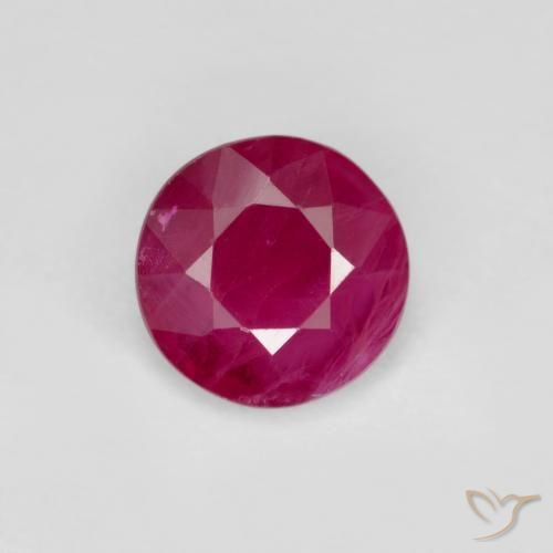 0.67ct طبيعي أحمر متوسط ياقوت, دائري, VS-SI