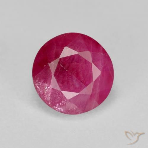 1.14ct طبيعي أحمر متوسط ياقوت, دائري, SI