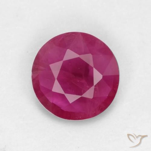 0.54ct طبيعي أحمر فاتح ياقوت, دائري, VS-SI