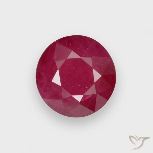 0.66ct طبيعي أحمر متوسط ياقوت, دائري, VS-SI