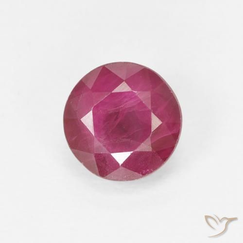 1.00ct طبيعي عنبى لامع ياقوت, دائري, VS-SI