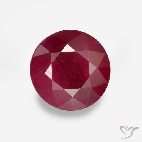 1.03ct طبيعي أحمر غامق ياقوت, دائري, VS-SI