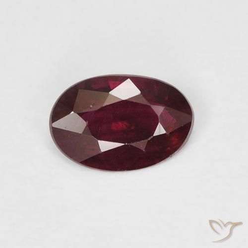 0.39ct طبيعي أحمر النبيذ ياقوت, بيضوي, VS-SI