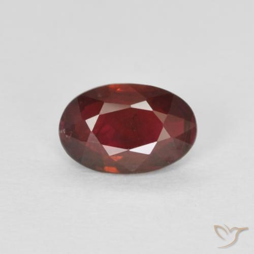 0.46ct طبيعي أحمر لامع ياقوت, بيضوي, VS-SI