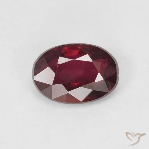 0.52ct طبيعي أحمر متوسط ياقوت, بيضوي, VS-SI