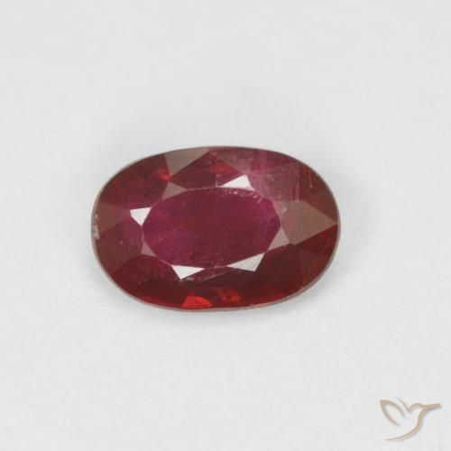 0.49ct طبيعي أحمر النبيذ ياقوت, بيضوي, VS-SI