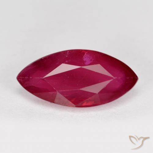 1.29ct طبيعي أحمر المربى ياقوت, ماركيز, VS-SI
