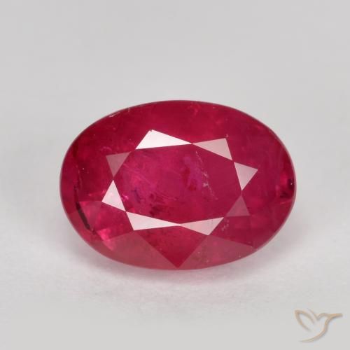 1.37ct طبيعي أحمر المربى ياقوت, بيضوي, VS-SI