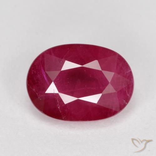 1.08ct طبيعي اوردي امحمر ياقوت, بيضوي, VS-SI