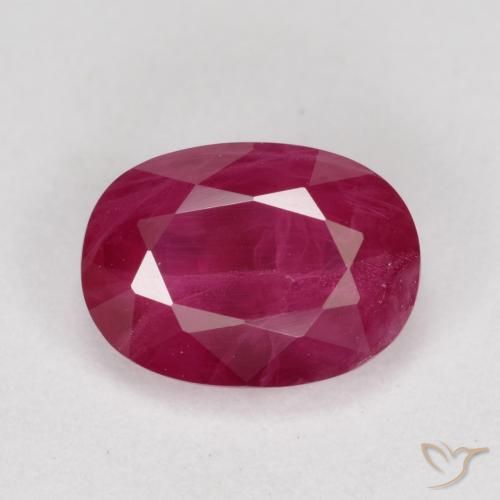 1.05ct طبيعي أحمر متوسط ياقوت, بيضوي, VS-SI