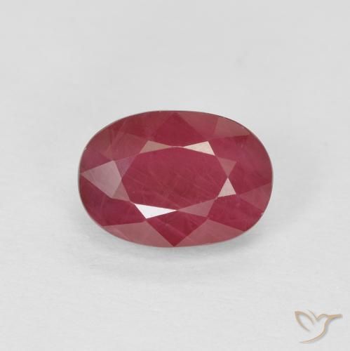 1.23ct طبيعي أحمر وردى ياقوت, بيضوي, VS-SI