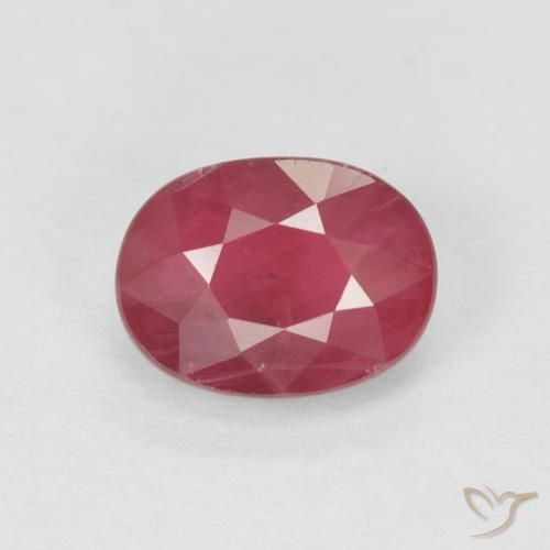 1.10ct طبيعي أحمر وردى ياقوت, بيضوي, VS-SI