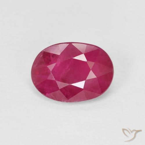 1.02ct طبيعي Medium Dark-Red ياقوت, بيضوي, VS-SI