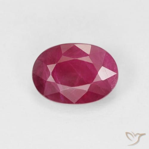 1.16ct طبيعي وردى محمر غامق ياقوت, بيضوي, VS-SI