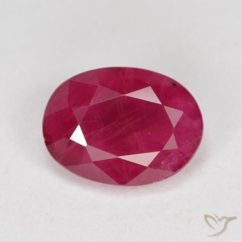 0.94ct طبيعي أحمر فاتح ياقوت, بيضوي, VS-SI