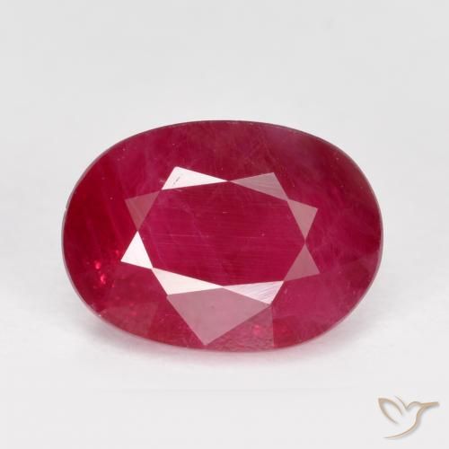 1.40ct طبيعي أحمر متوسط ياقوت, بيضوي, VS-SI
