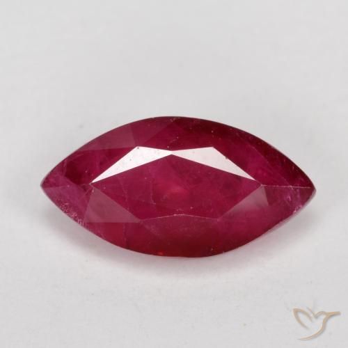 1.08ct طبيعي أحمر غامق ياقوت, ماركيز, VS-SI