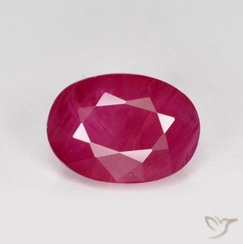 1.31ct طبيعي أحمر متوسط ياقوت, بيضوي, VS-SI