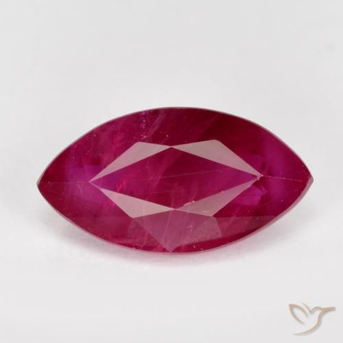 1.66ct طبيعي أحمر وردى ياقوت, ماركيز, VS-SI