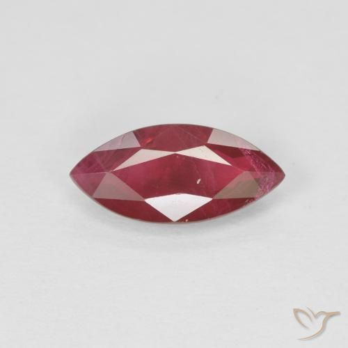 1.08ct طبيعي أحمر غامق ياقوت, ماركيز, VS-SI
