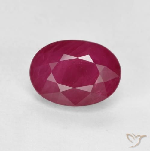 1.21ct طبيعي أحمر وردى ياقوت, بيضوي, VS-SI