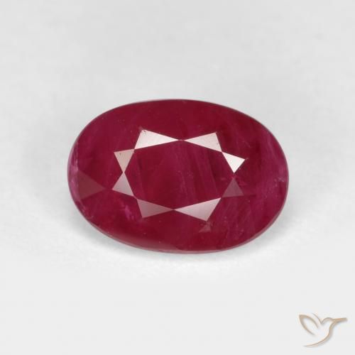 1.03ct طبيعي أحمر متوسط ياقوت, بيضوي, VS-SI